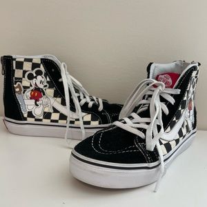 Mickey Mouse High Top Vans size 2.5 boys
